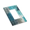 Art Turquoise Blue and Grey Paint Single Rocker Outlet Wall