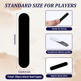 20 Pcs Weight Tape for Pickleball Paddles, 3g Pickleball Weight Tape Adhesive Pickleball Weights for Paddles Pickleball Paddle Weights Accessory for Paddle Edge Guard, to Increase Power Swing Speed