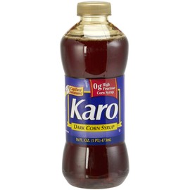 Karo Dark Corn Syrup, 16 Fluid Ounce Bottle, Gluten Free, with Karo Measuring Spoon
