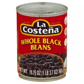 La Costena Whole Black Beans 19.75 oz (Pack Of 12)