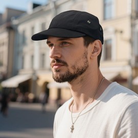 Clakllie Unstructured Dad Hat Cotton Twill Baseball Cap Flat Bill Hip Hop Cap Adjustable 4 Panel Hat Fashion Skateboard Hats