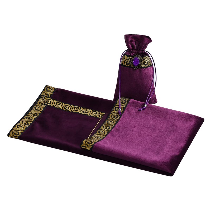 BLESSUME Wicca Square Altar Tarot Table Cloth for Reading with