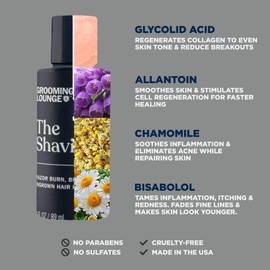 Grooming Lounge the Shavior Post Shave Remedy - Calms Inflammation and Irritation - Prevents and Eliminates Ingrown Hair - Effective Spot Treatment - No Paraben and Sulfate - Cruelty Free - 3 oz