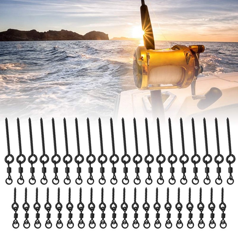 VBESTLIFE Fishing Hook, Stainless Steel Carp with Bait Screw Rotation,
