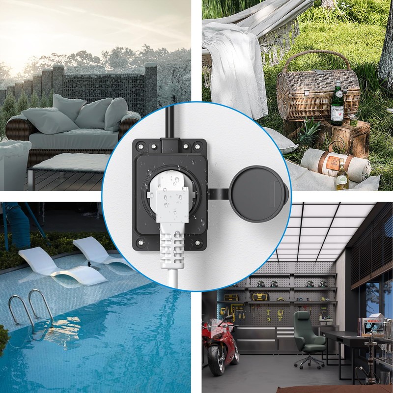 Outdoor Socket, Waterproof, Distribution Box, Outdoor Waterproof, 1 Compartment Outdoor