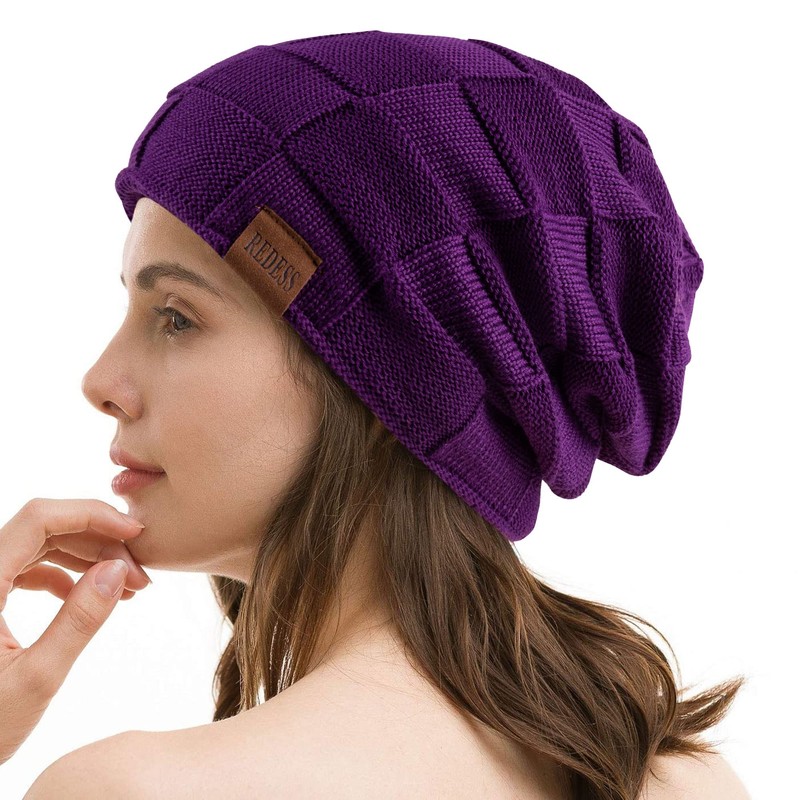 REDESS Beanie Hat for Men Winter Warm Hats Knit Slouchy