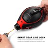 HAUTMEC Pro Compact Chalk Line,30m/100ft Chalk Reel/Box,6 Ratio Speed Winding,Bold