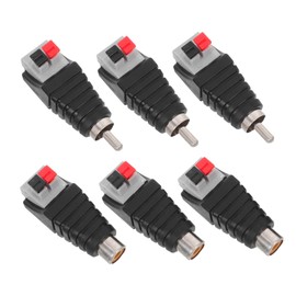 Gatuida 6pcs RCA Male Connector to Av Screw Terminal Adapter Solderless Audio Video Phono Plugs for Enhanced Compatibility and Stable Signal Quality Various Audio Setups