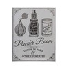 Premier Housewares 2800765 Powder Room Wall Plaque - Grey 1x20x25