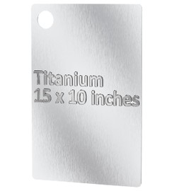 Titanium Cutting Board 0.08" Thick - 100% Pure GR1 Titanium Cutting Boards for Kitchen |Durable and Double-Sided Cutting Boards for Meat, Fruits and Vegetables | Dishwasher Safe (15" x 10" x 0.08")