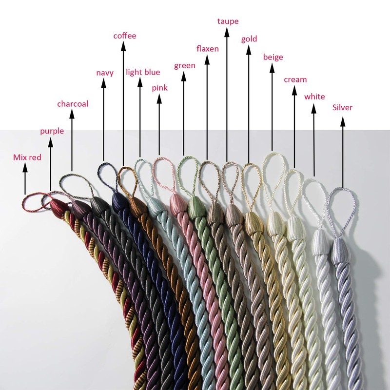 BEL AVENIR Curtain Ropes Tiebacks Tie-Backs, Curtain Handmade Holdbacks with