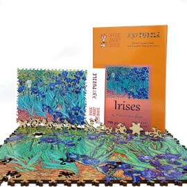 Wooden Jigsаw Puzzle for Adults - Uniquely Shaped Pieces - Made in The USA by FoxSmartBox - 290 Pieces - Irises