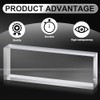 Yousoontic 2 Pcs Clear Acrylic Blocks for Display Blank Name