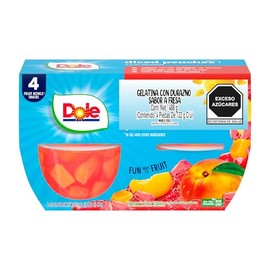 Dole Peach in Strawberry Jelly - Cuenco (4 x 113 g)