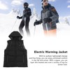 Heated Hooded Vest Fast Warmer Up Jacket 7 Areas Carbon