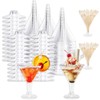 JarThenaAMCS 80 Pack 7Oz Plastic Martini Glasses with Pearl Cocktail