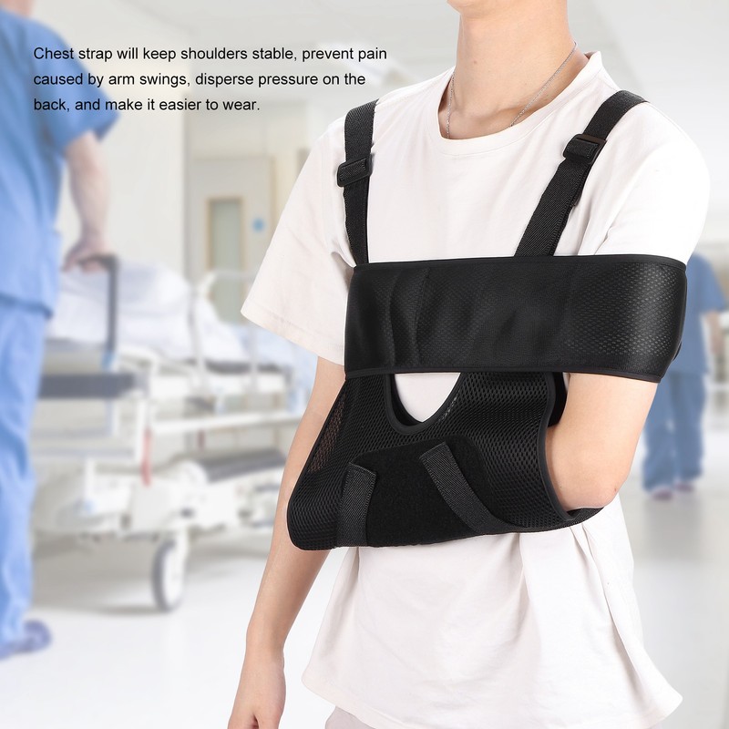 Arm Sling Breathable Shoulder Elbow Immobilizer Support Brace with Immobilizer