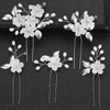Prosy Wedding Hair Clips with Wedding Flowers Crystal Wedding Hair