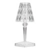 LED Crystal Table Light USB Charging Transparent Prism Dimmable Desk