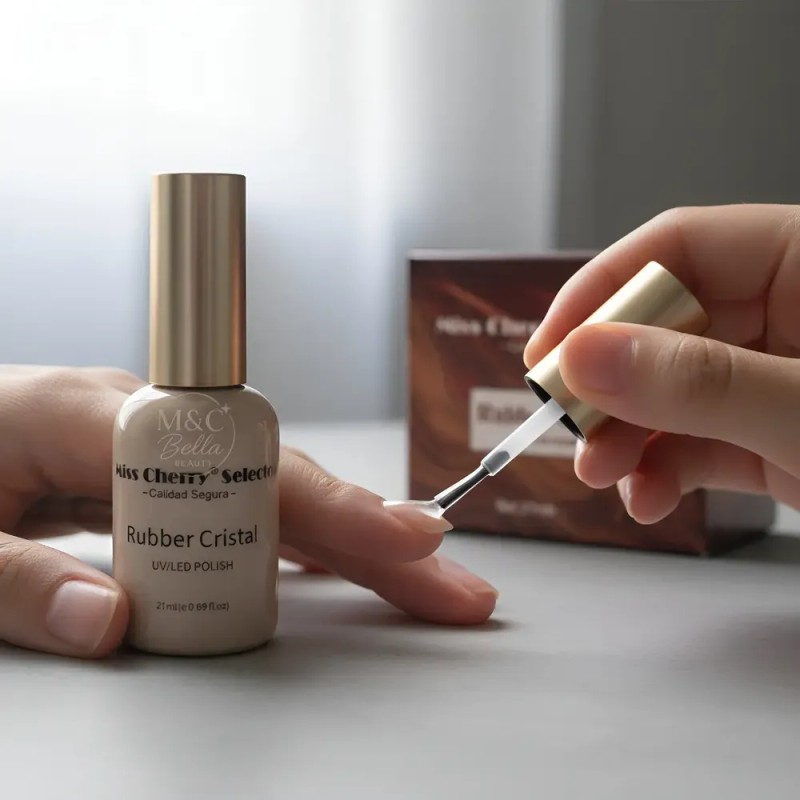 Gel Base Rubber Miss Cherry Transparente 21ml Para Uñas