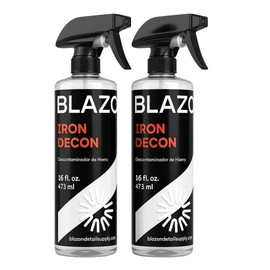 BLAZON Iron Decon - Max Strength Iron Remover & Wheel Cleaner, 2X Concentration for Rapid Removal of Iron Buildup, Brake Dust, and Rust Spots, Low Odor Formula - Citrus Scent - 16 Oz