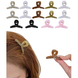 UCLEVER 14 Pcs Mini Hair Clips, Small Claw Hair Clips Non-slip Hair Catch for women Girls
