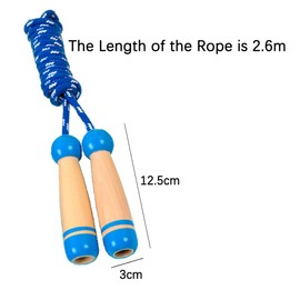 Joofang Skipping Ropes with Wooden Handle for Kids, Students Jumping Ropes for Fitness Exercise, with 260cm Adjustable Cotton Rope, Christmas Birthday Children's Day Gift (Pink)