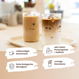 Nutri + Protein Iced Coffee Vanille - Vheypresso Eiweiß Kaffee mit Koffein 800 g Pulver ohne Laktose, Whey + Gluten - Proteinkaffee