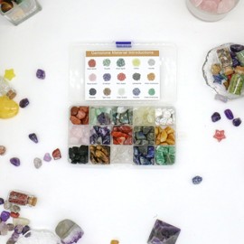 VMDEKK 15pcs Healing Crystals Set,Tumbled Stone and Gemstones Bulk, Natural Polished Stones rocks and Quartz Crystal, Chakra Stone for Reiki,Meditation, Home Decorate Crystal Gifts for Beginner