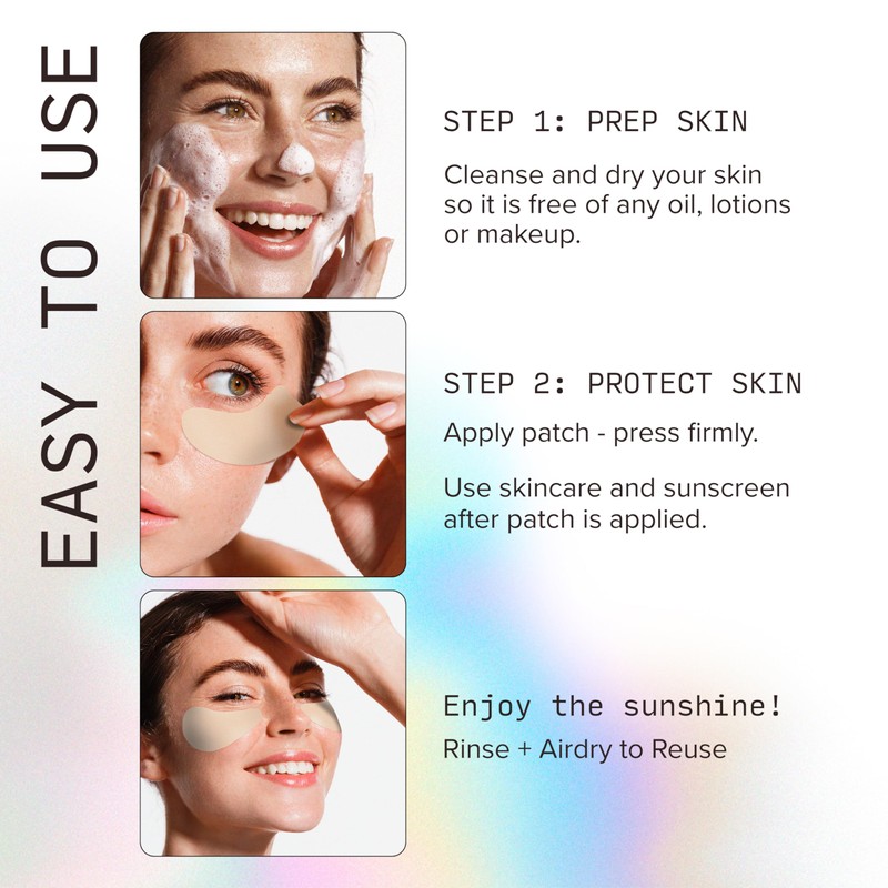 Sun Patch Hypoallergenic Sun-Screen Cheek or Hand Patches, 100% Silicone