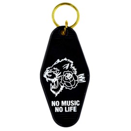 Blue Vogue Biker Motorcycle Harley American Casual Vintage Motel Key Chain USA American Miscellaneous Goods Double-Sided Hot Stamped USMO, 015 BLACK