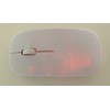 Unbranded/Generic Computer Mouse Wireless Scroll Wheel White, Red LED USB
