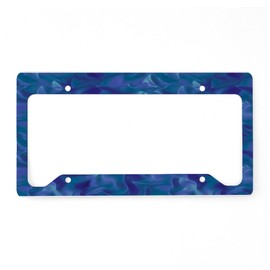 CafePress Blue Ocean Silk License Plate Holder Aluminum License Plate Frame, License Tag Holder