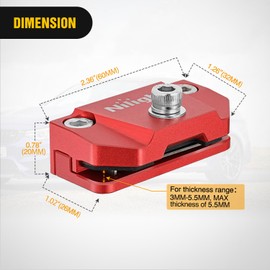 Nilight LED Light Bar Mounting Bracket 2PCS Universal Adjustable Pillar Hood Fog Pods Work Lamp No Drilling Aluminum Mount Clamp Holder for Truck SUV Pickup Van 4x4 Off-Road, Red