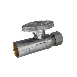 Kissler & Co Chrome Plated Quarter-Turn Supply Stop, Sweat Inlet Type, 125 psi - 88-9010