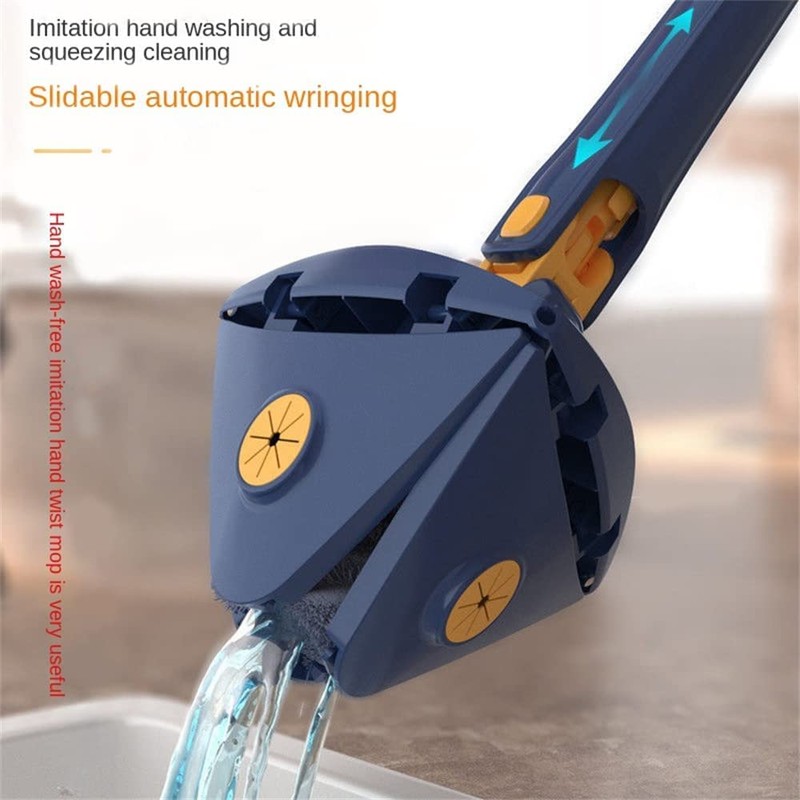 CraftinAround 360 Rotatable Adjustable Cleaning Mop Extendable Triangle Mop with