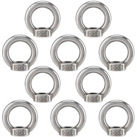NAMYEUT Pack of 10 Ring Nuts Stainless Steel M10, Eye Nut M10 Stainless Steel Threaded Eyelet Nuts Ring Nuts Eye Nuts Hardware Ring Eyelets for Screwing, Hanging, Lifting Accessories