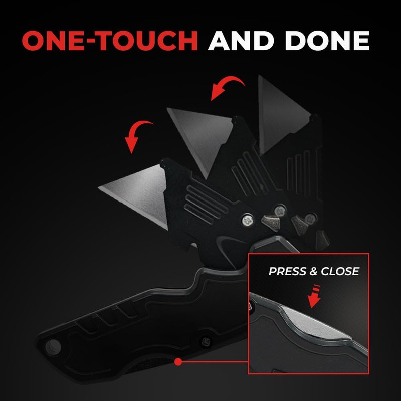 Magpie Utility Knife, Set of 2 Premium Folding Knife, Easily