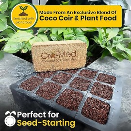 Gro-Med Premium Organic Coco Coir Bricks – 100% Natural & Sustainable Growing Medium