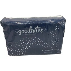 Goodnites Nighttime Bedwetting Underwear Large Sizes 10-12 - 17 Ct.