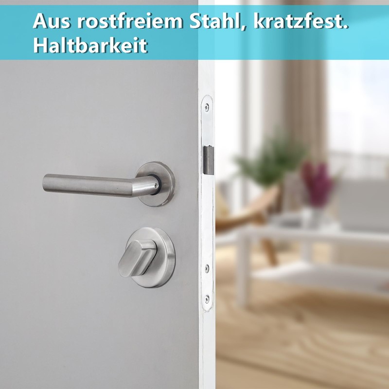 Stainless Steel Rosettes Set, 1 Piece Round Toilet Lock Rotary