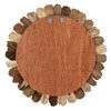 Creative Co-Op Round Layered Driftwood Framed Mirror, Natural