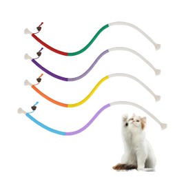 FloraVigo Catnip Toys 4 Pack Cat Chew String Chew Toys for Cats Individually Interactive for Cat Dental Care and Dental Training