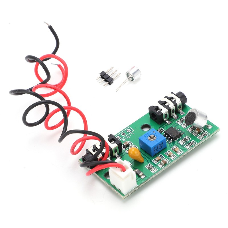 Microphone Board Adjustable Gain Amplifier Module Audio Signal Pickup DC