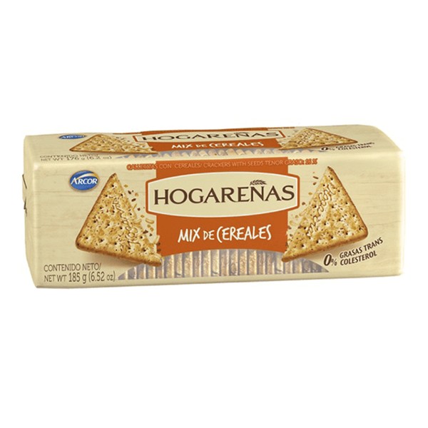 Arcor Hogareñas Mix de Cereales Wholegrain Cereal Crackers, 185 g / 6.52 oz (pack of 3)