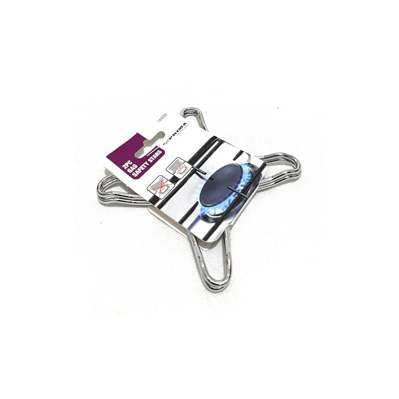 2pc Chrome Plated Gas Safety Stars