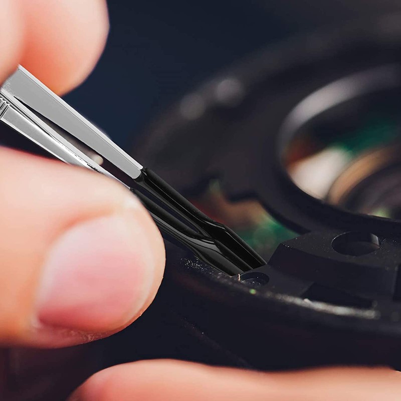 mawaki ピンセット ゴム製ピンセット 柔らかい ステンレススチールピンセット PVCコーティング 産業 実験室 クラフトピンセット15cm