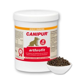Vetripharm Canipur arthrofit, 500 g, supplementary feed for dogs of all sizes and breeds, to support joint metabolism, with green-lipped mussel and devil's claw