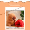 LVQING Cute Capybara Stuffed Animal with Wearable Toast Headset, Gifts