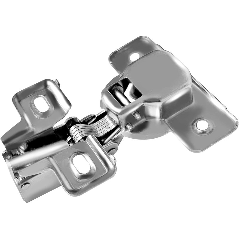Berta 2-Pack, 1/2" Overlay Hinges, 45mm Stainless Steel Quiet 3D
